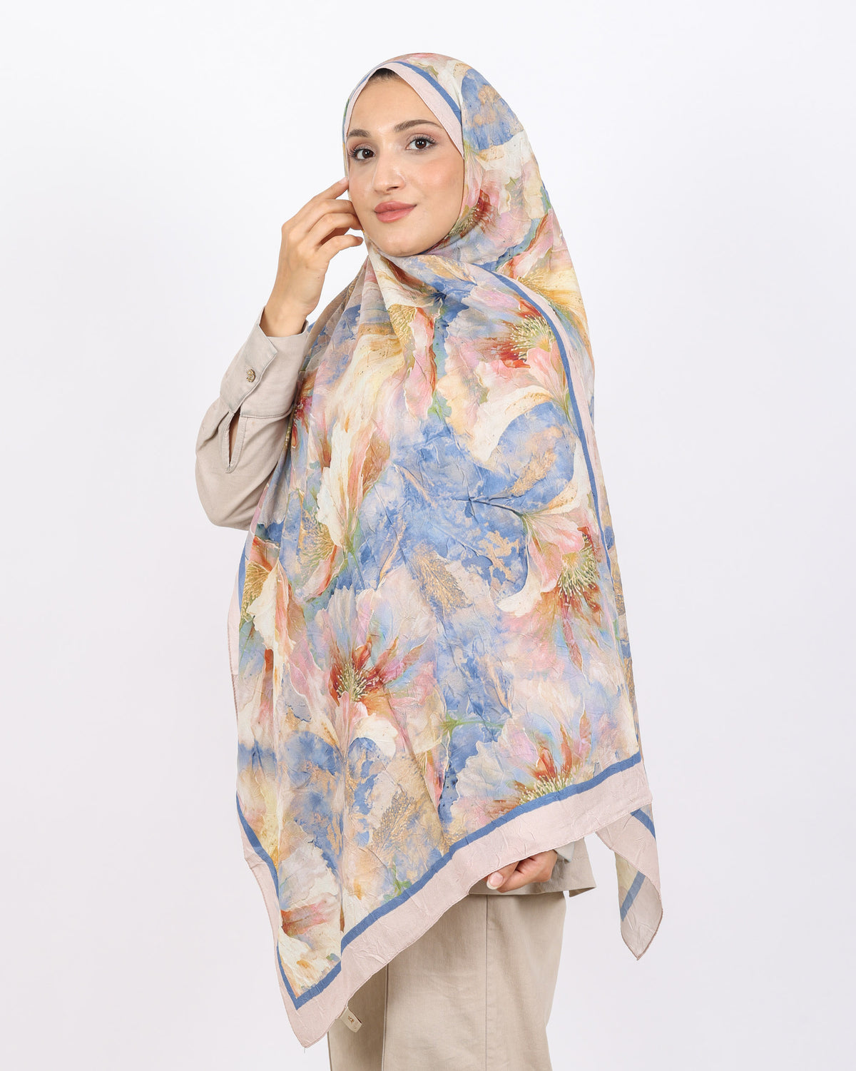 Soft Bambu Kraş Şal D044 Bej