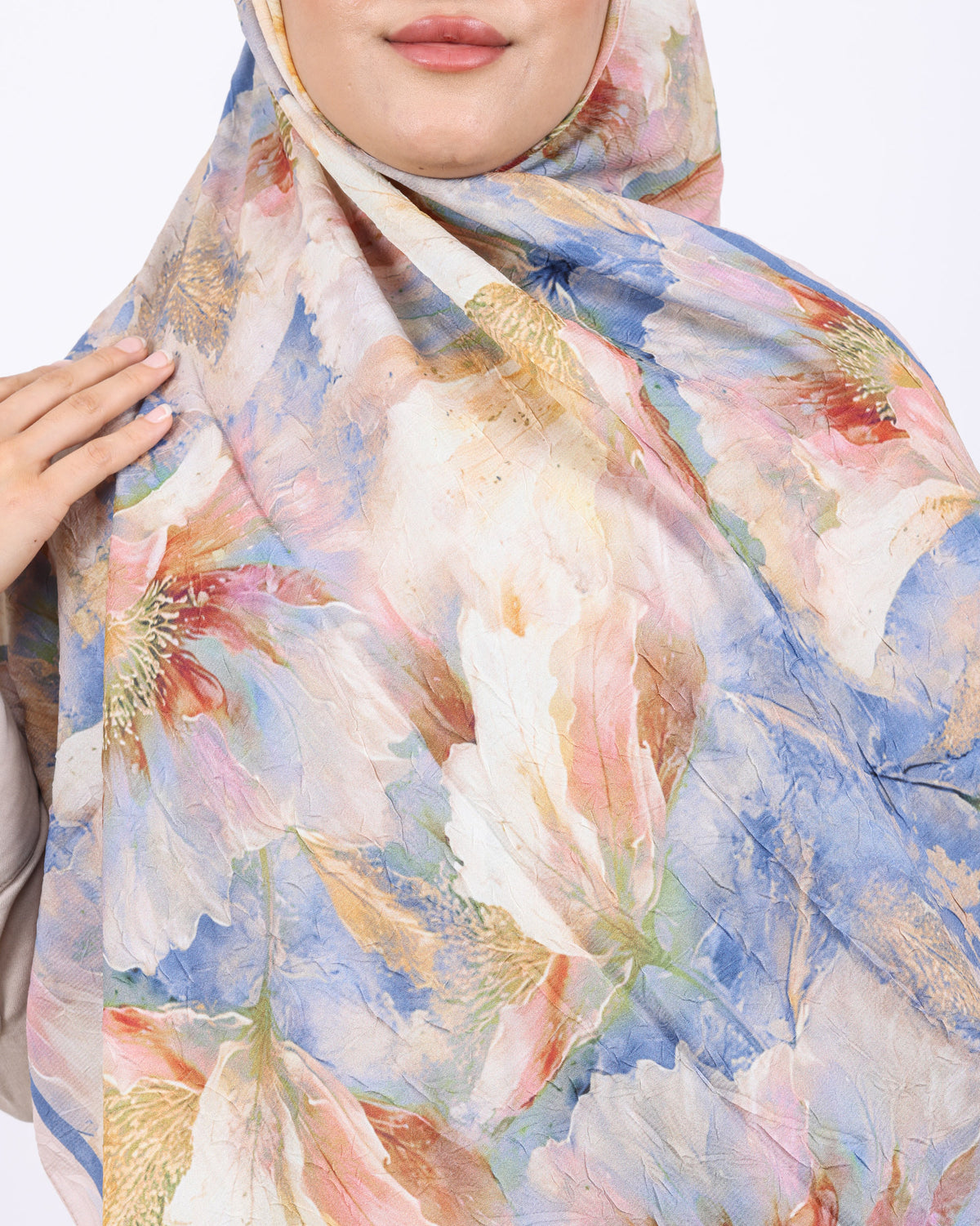 Soft Bambu Kraş Şal D044 Bej