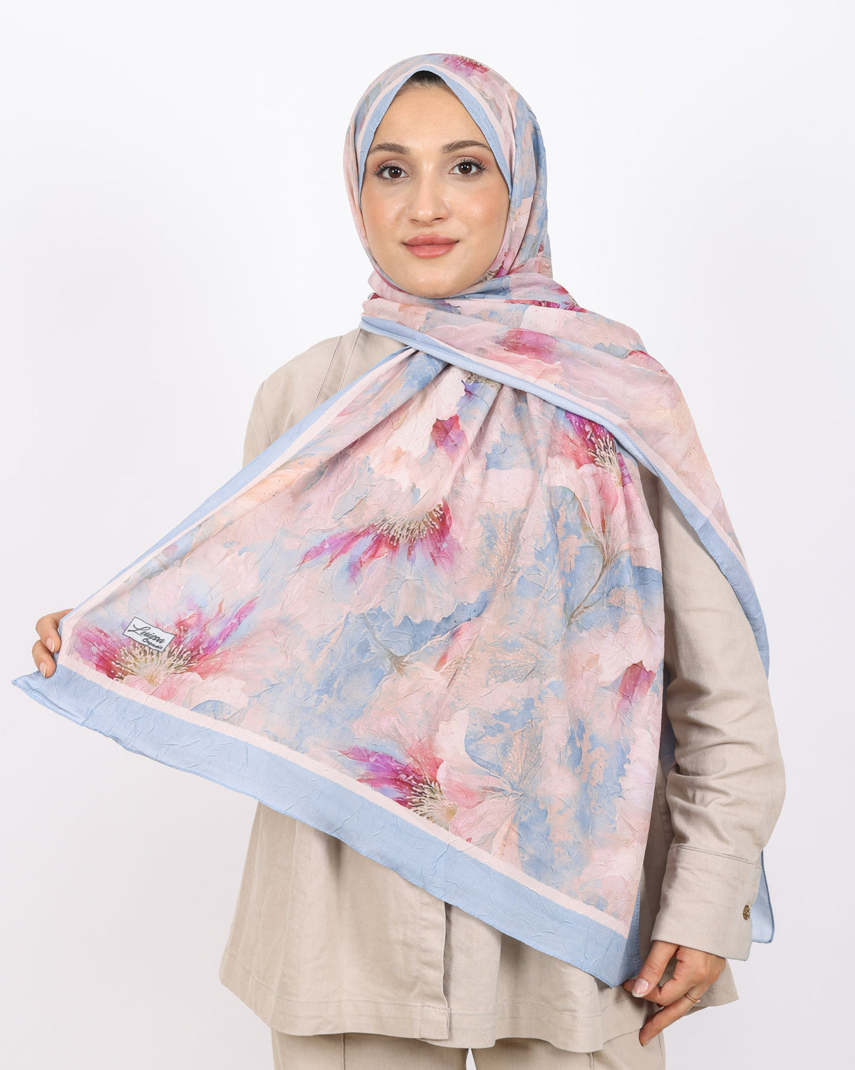 Soft Bambu Kraş Şal D044 Bebe Mavisi