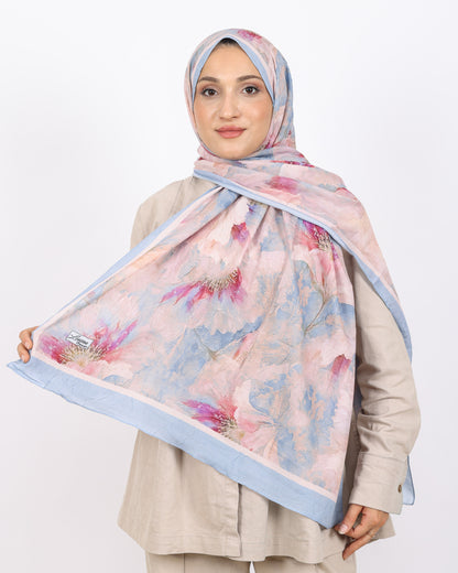 Soft Bambu Kraş Şal D044 Bebe Mavisi