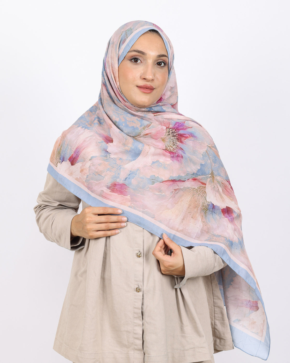 Soft Bambu Kraş Şal D044 Bebe Mavisi