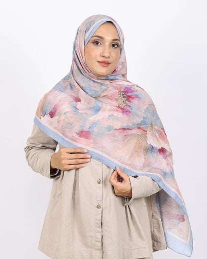 Soft Bambu Kraş Şal D044 Bebe Mavisi