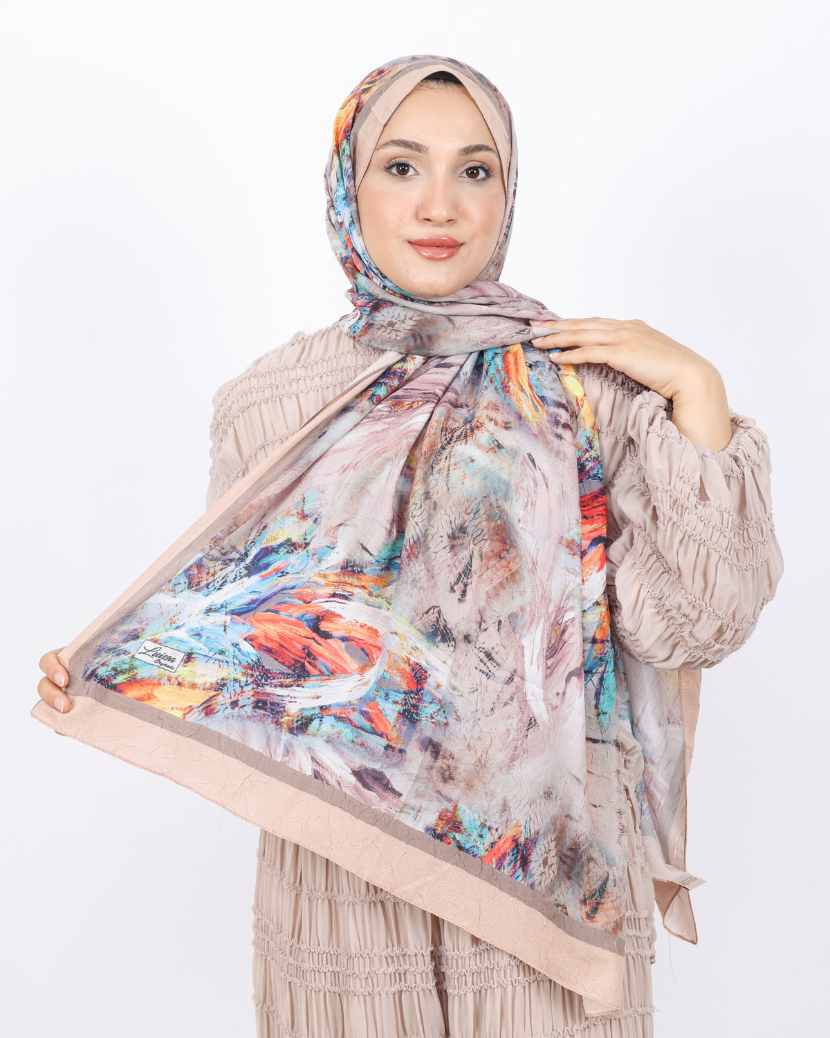 Soft Bambu Kraş Şal D049 Somon