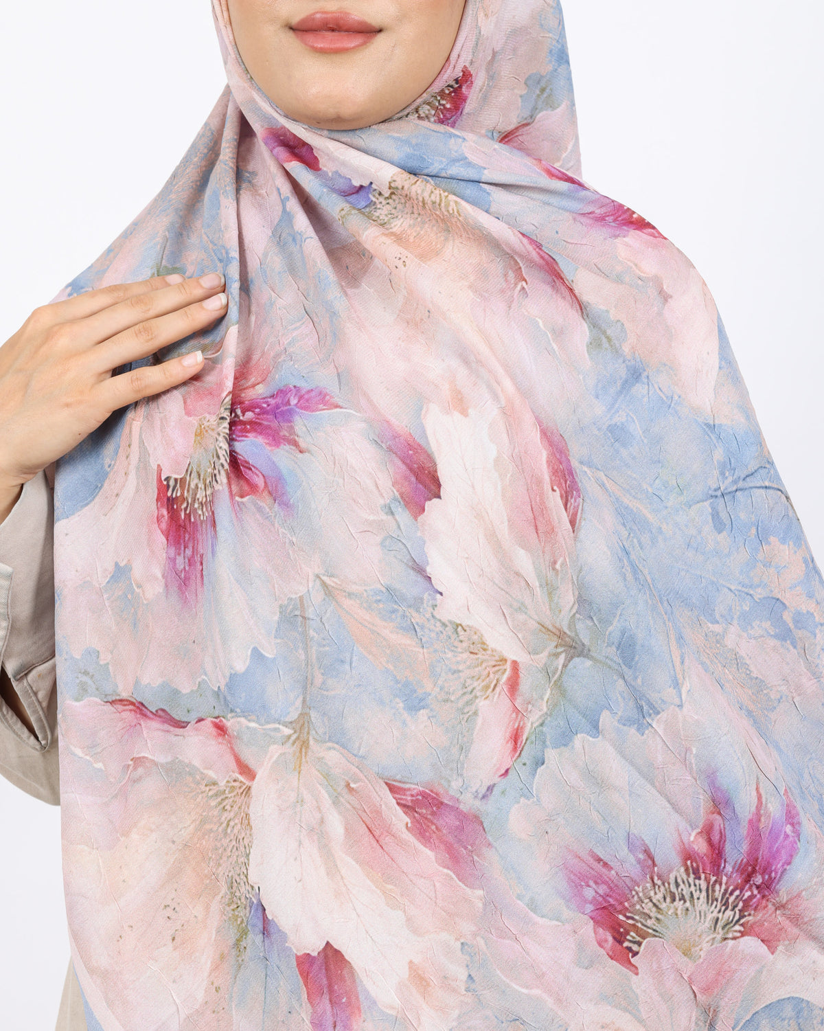 Soft Bambu Kraş Şal D044 Bebe Mavisi
