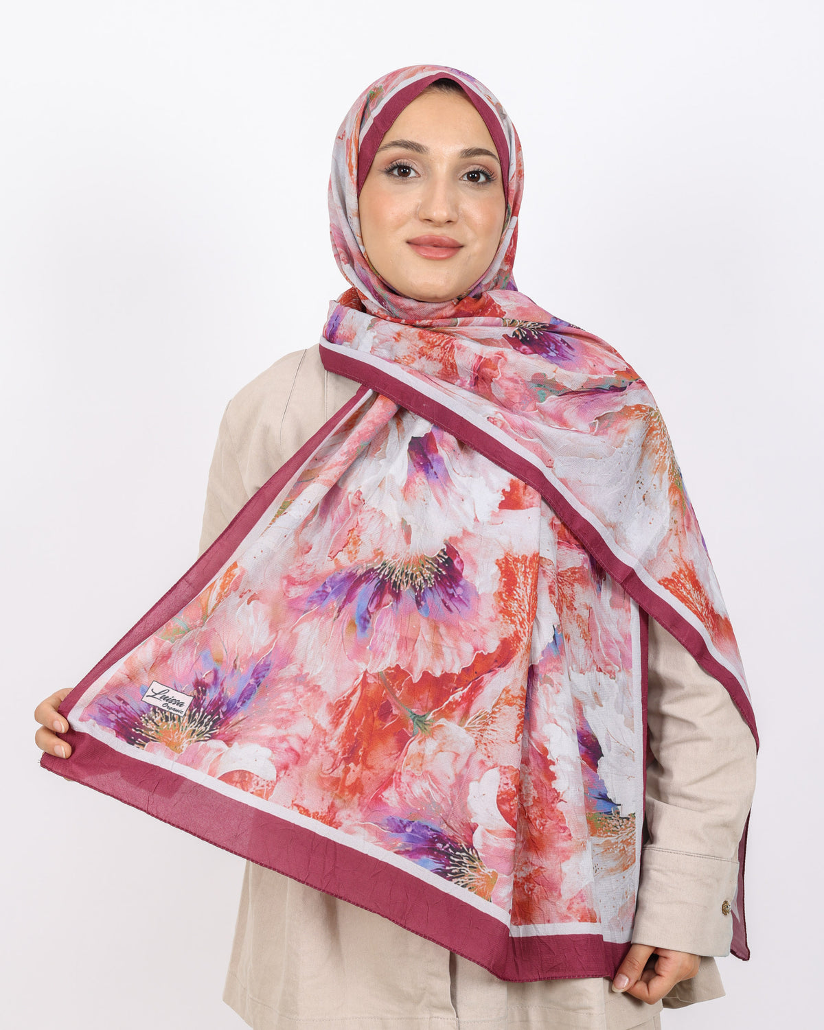 Soft Bambu Kraş Şal D044 Mürdüm