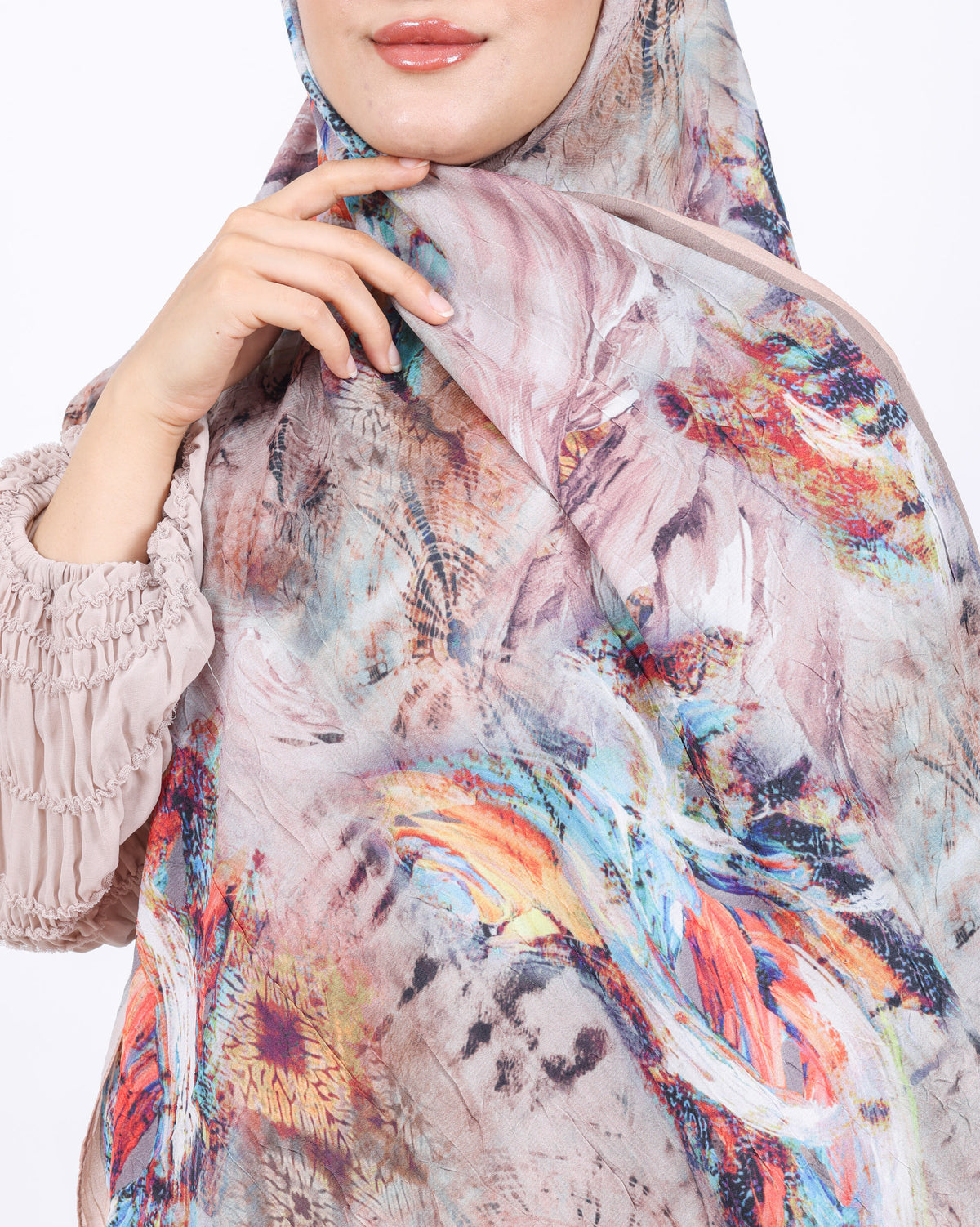 Soft Bambu Kraş Şal D049 Somon