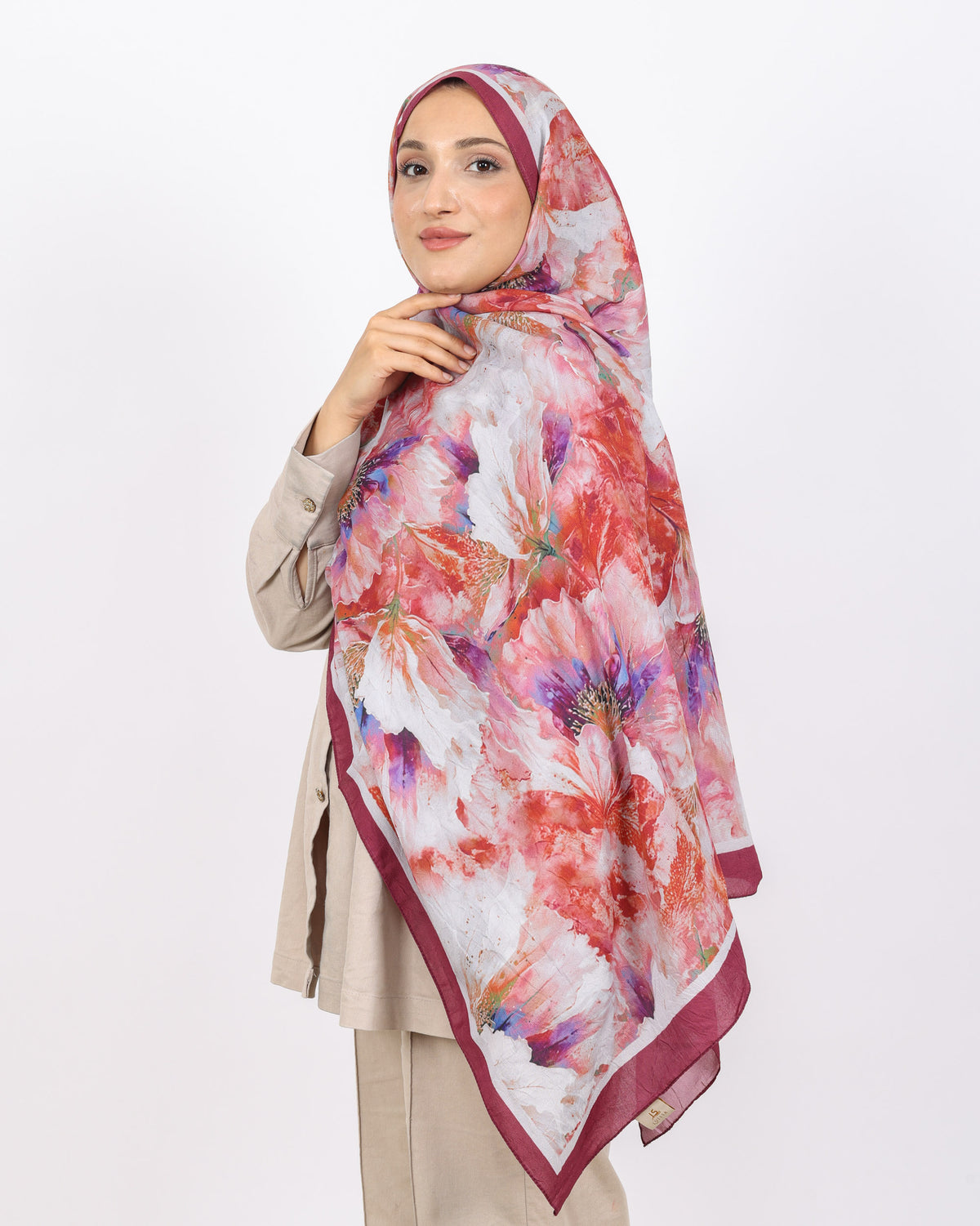 Soft Bambu Kraş Şal D044 Mürdüm