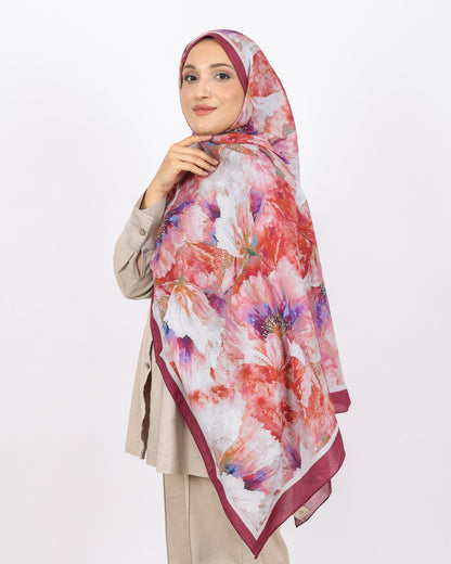 Soft Bambu Kraş Şal D044 Mürdüm