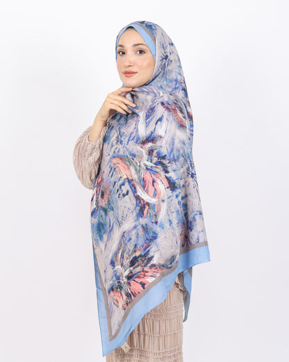 Soft Bambu Kraş Şal D049 Buz Mavisi