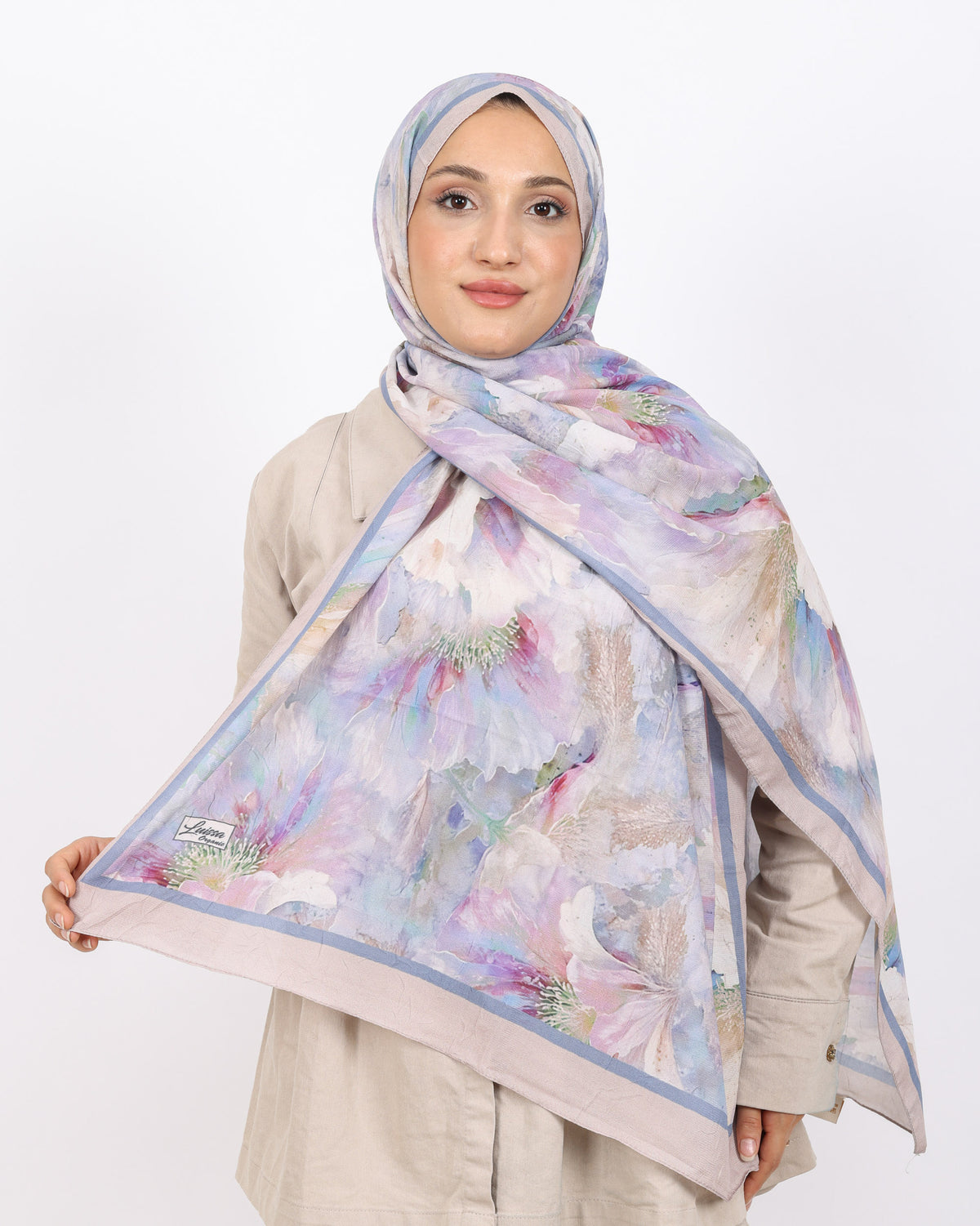Soft Bambu Kraş Şal D044 Vizon