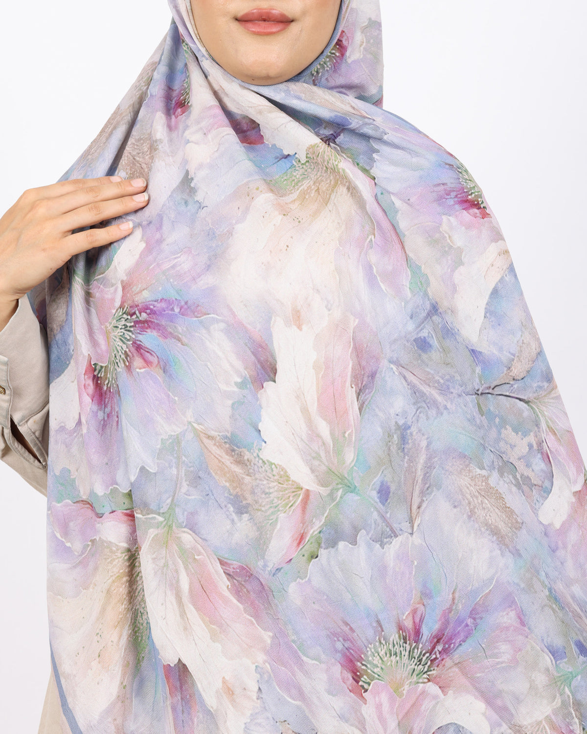 Soft Bambu Kraş Şal D044 Vizon