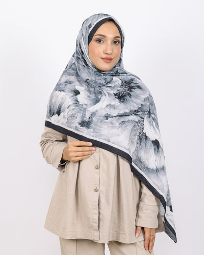 Soft Bambu Kraş Şal D044 Siyah-Beyaz