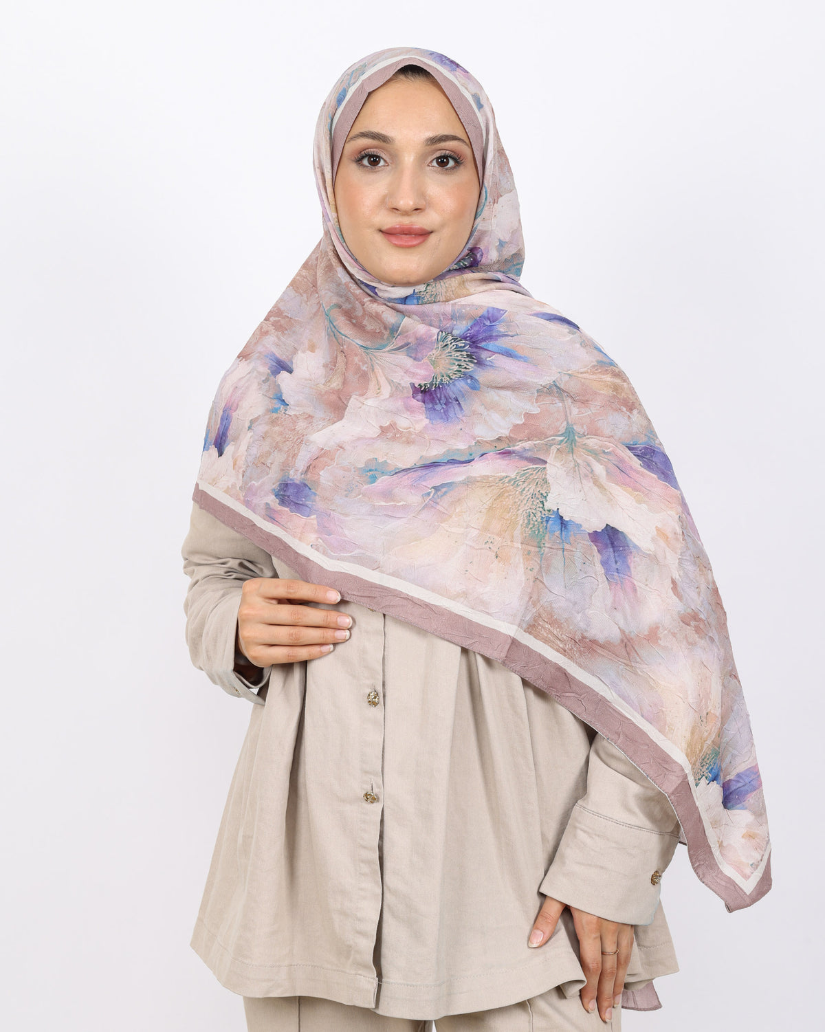 Soft Bambu Kraş Şal D044 Pudra