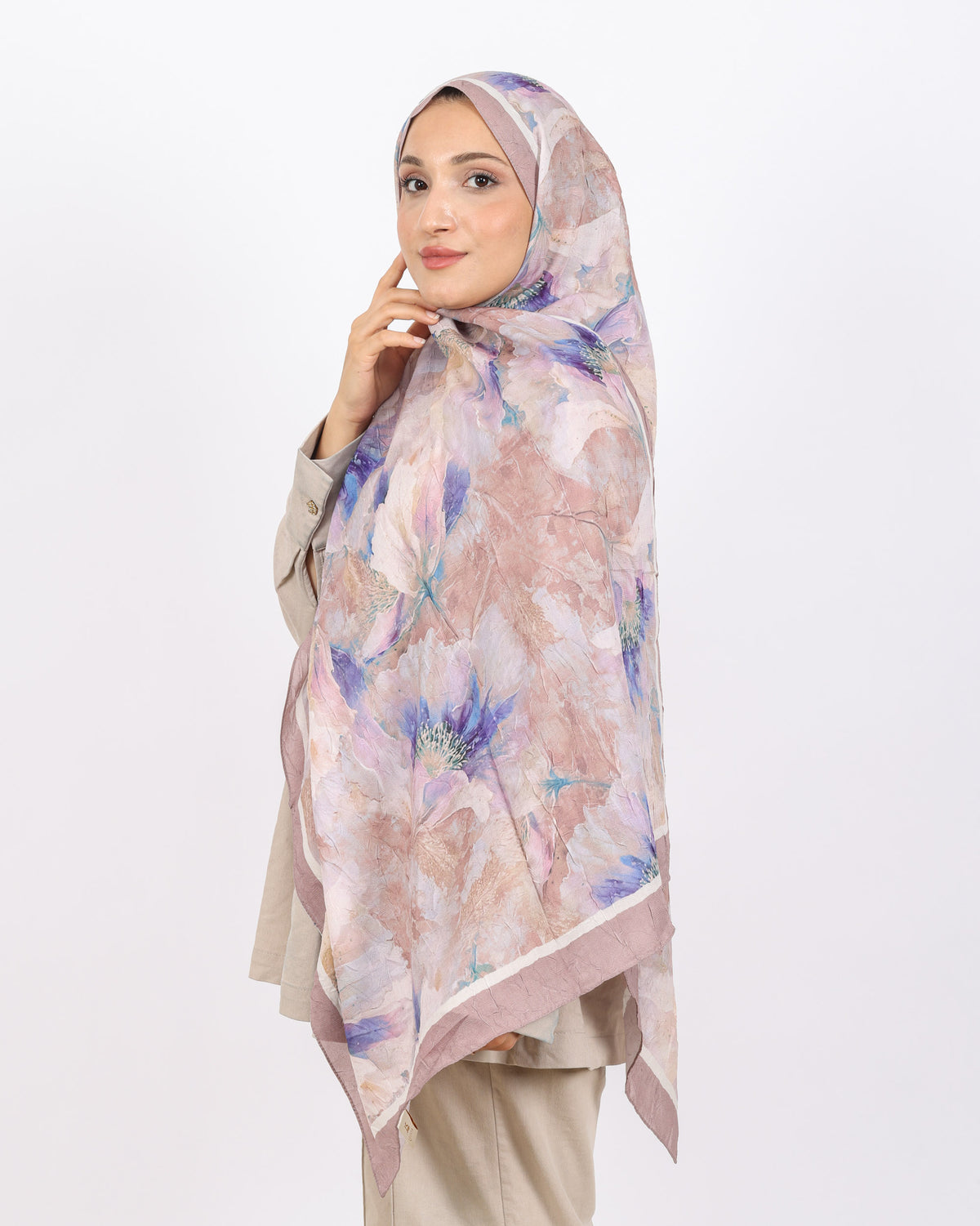Soft Bambu Kraş Şal D044 Pudra