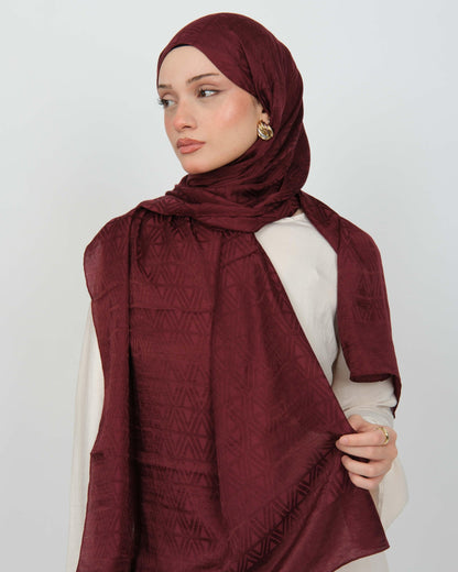 Ayrobin Jakar Şal D103 Bordo – farklı bağlama açısı