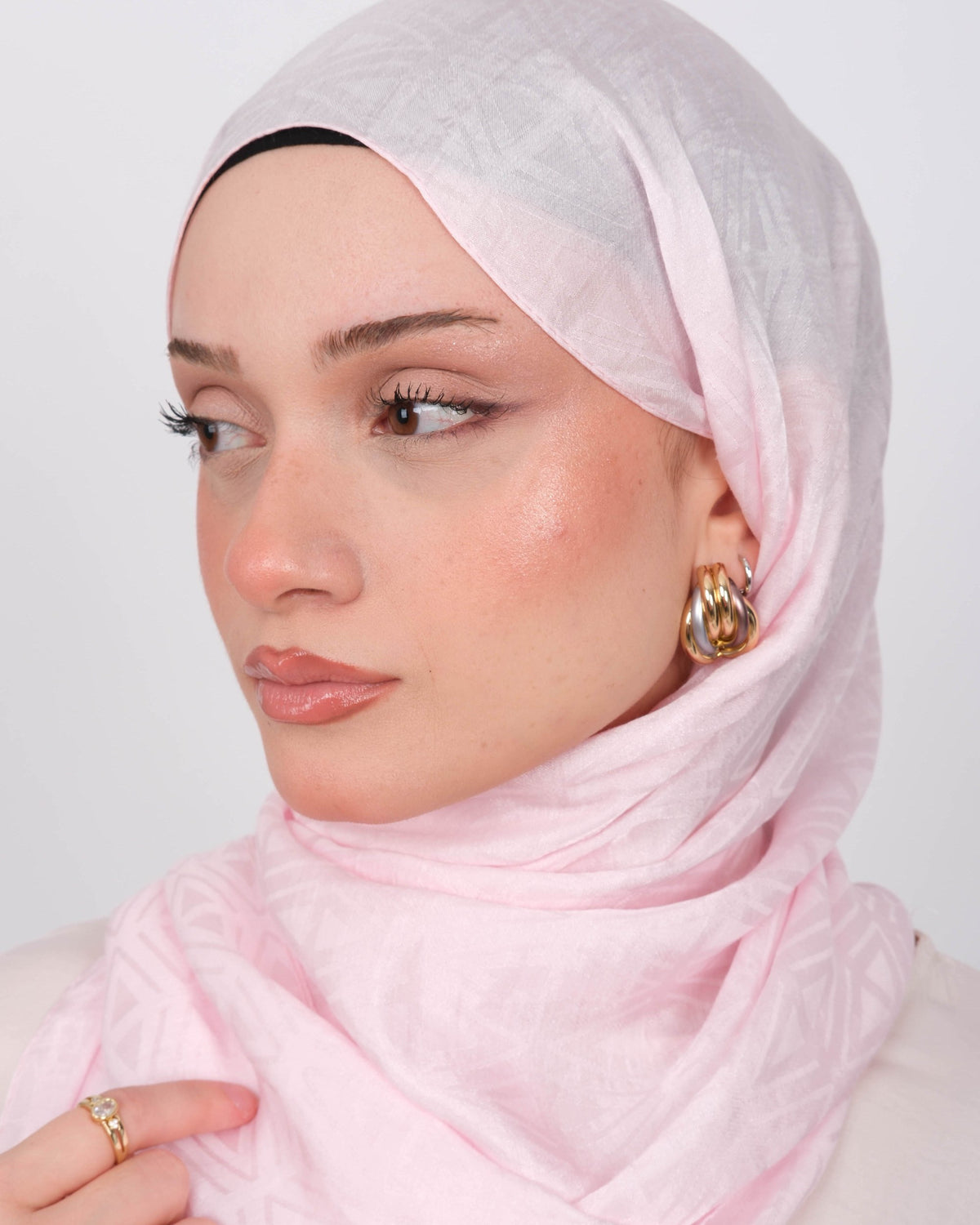 Ayrobin Jakar Şal D103 Pembe – jakar doku detayı