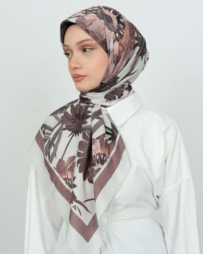 Bambu Kraş Eşarp D105 Gül Kurusu – farklı bağlama açısı