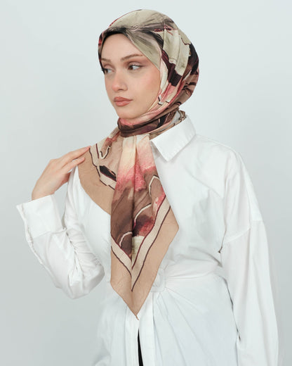 Bambu Kraş Eşarp D106 Bej – farklı bağlama açısı