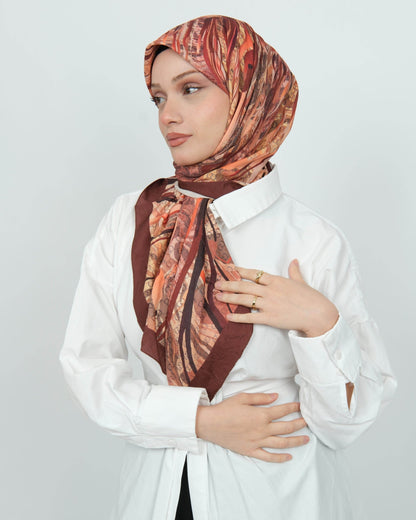 Bambu Kraş Eşarp D108 Bakır – farklı bağlama açısı