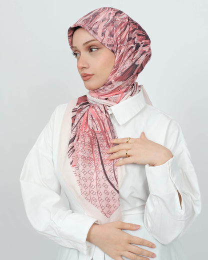 Bambu Kraş Eşarp D108 Pembe – farklı bağlama açısı
