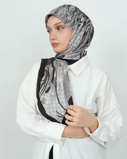 Bambu Kraş Eşarp D108 Siyah – farklı bağlama açısı
