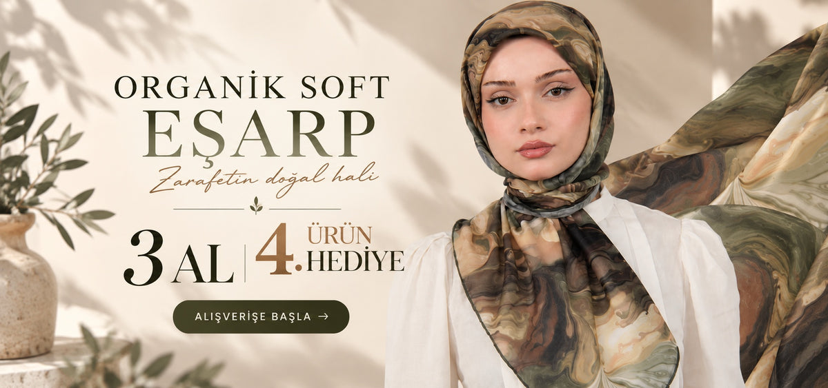 Organik Soft Eşarp – 3 Al 4. Ürün Hediye (masaüstü slider)