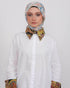 Vual İpek Eşarp D112 Mavi – model üzerinde önden görünüm